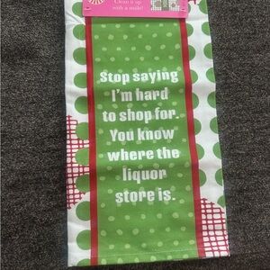 Green and White Party Towel